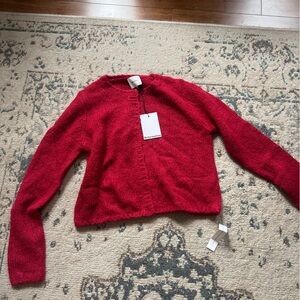 Reformation Red Sweater cardigan